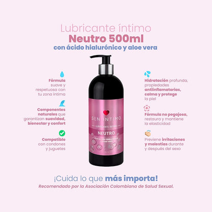 Lubricante Neutro con Ácido Hialuronico y Aloe de Vera x500ml Sen Íntimo