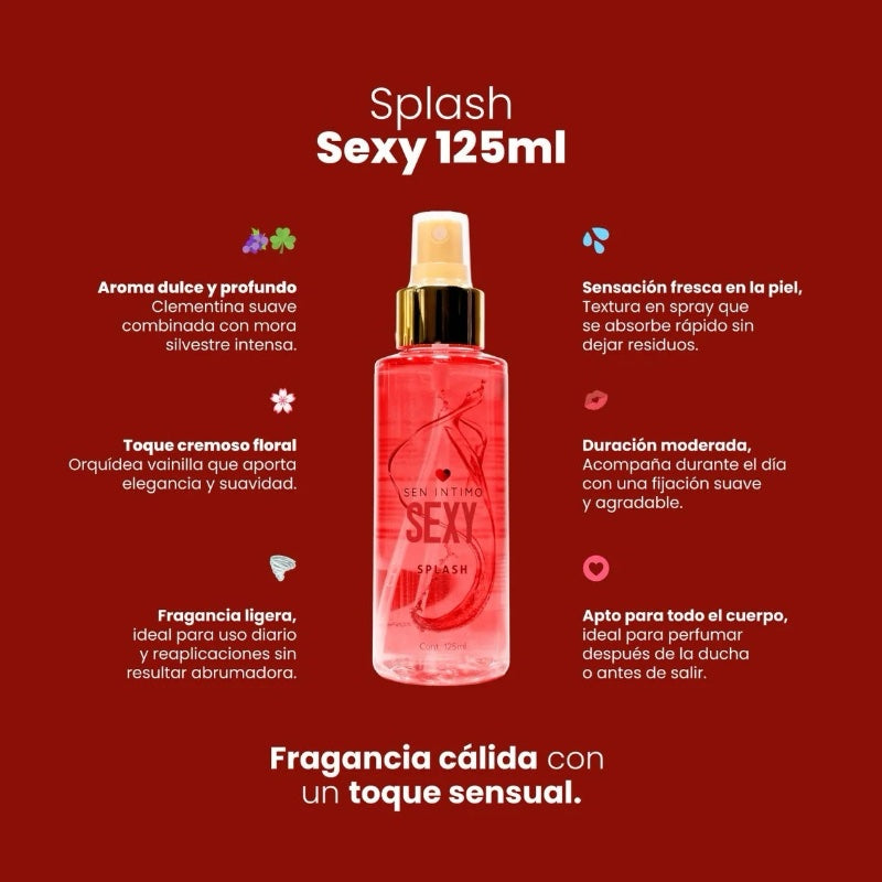 Splash con Feromonas Sexy X 125ml Sen Intimo