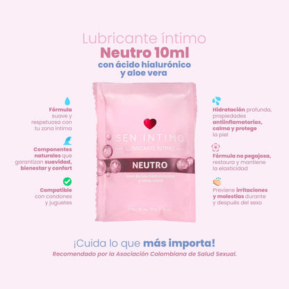 Lubricante Neutro con Acido Hialuronico y Aloe X10ml Sen Intimo