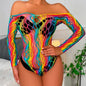 Rainbow Mesh in Bodysuit
