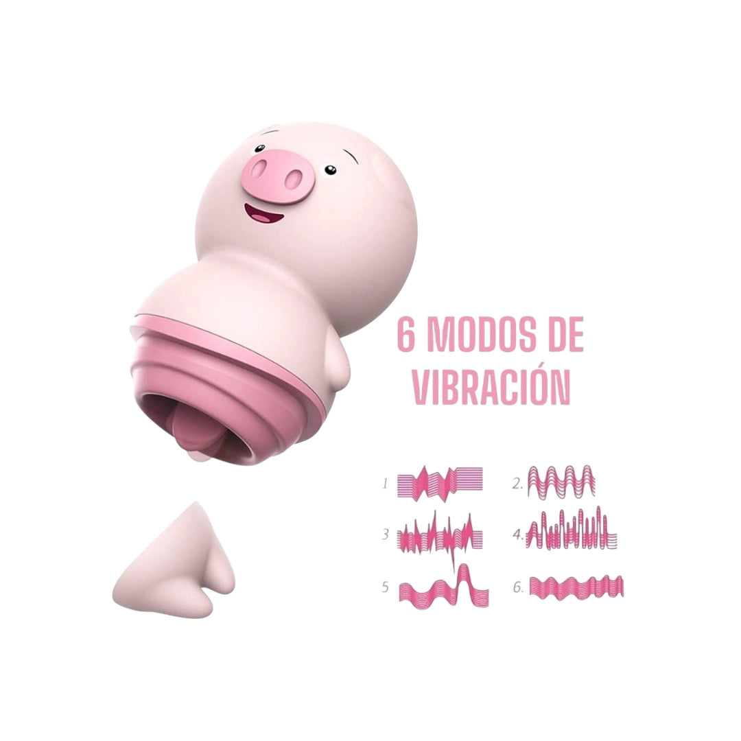 Vibrador Cerdito Lengua