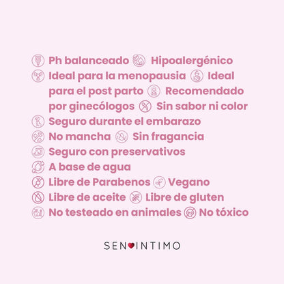 Lubricante Neutro con Acido Hialuronico y Aloe X10ml Sen Intimo