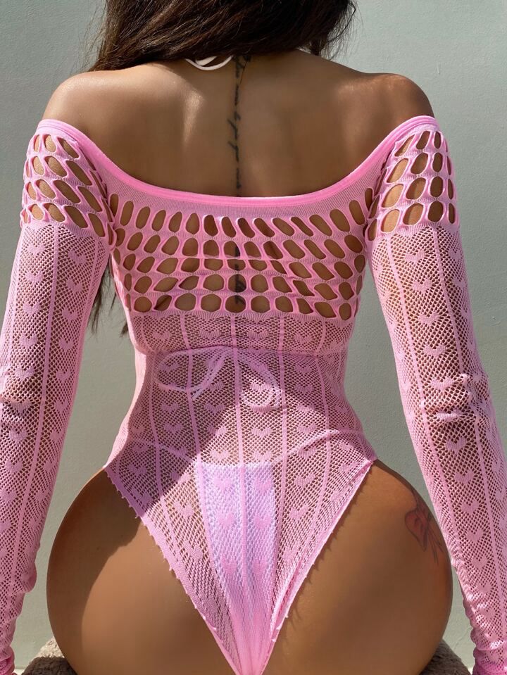 Long Sleeve Mesh Bodysuit