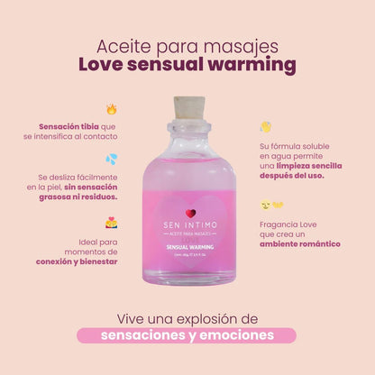 Aceite Love Sensual Warming X60ml Sen Íntimo