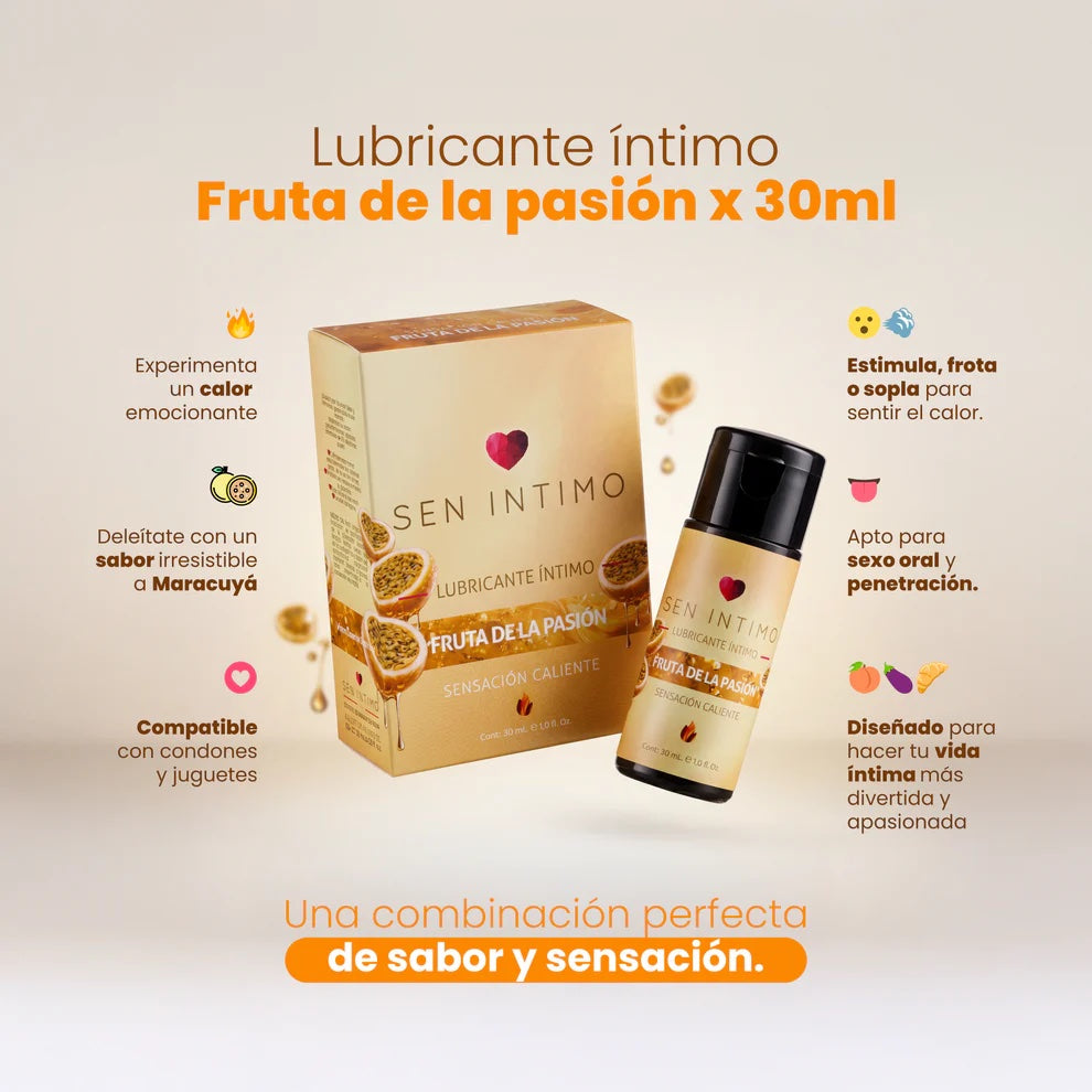 Lubricante Caliente Passion Fruit x30ml Sen Íntimo