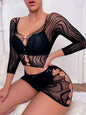 Mesh Two Piece Long Sleeve Dress