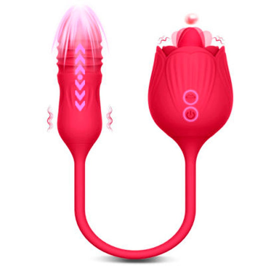 Vibrador de rosa o flor Lengua para mujer