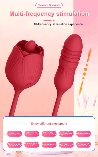 Rose or flower Tongue vibrator for women 