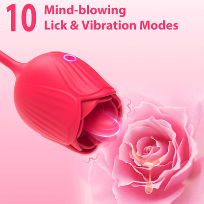Rose or flower Tongue vibrator for women 