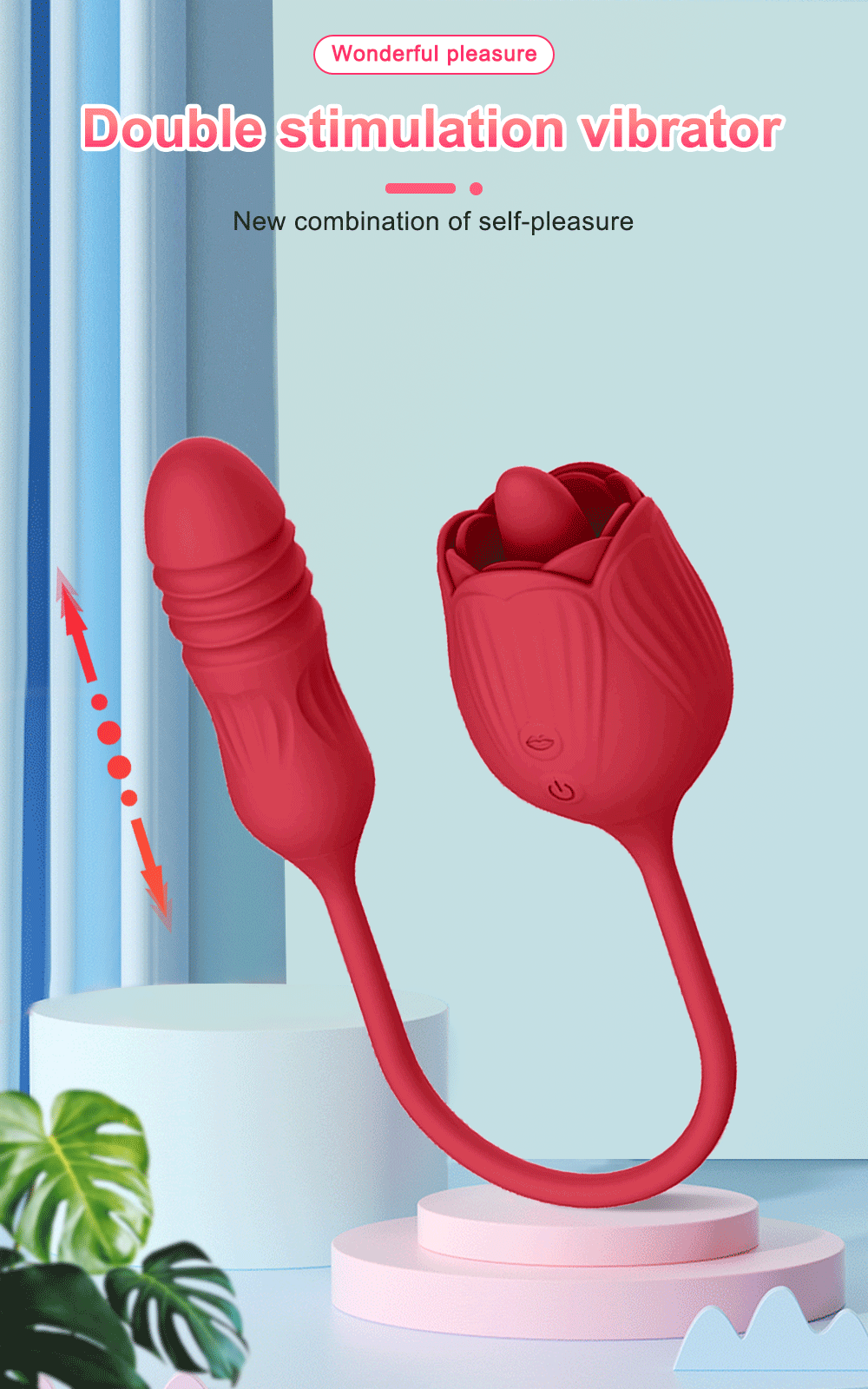 Rose or flower Tongue vibrator for women 