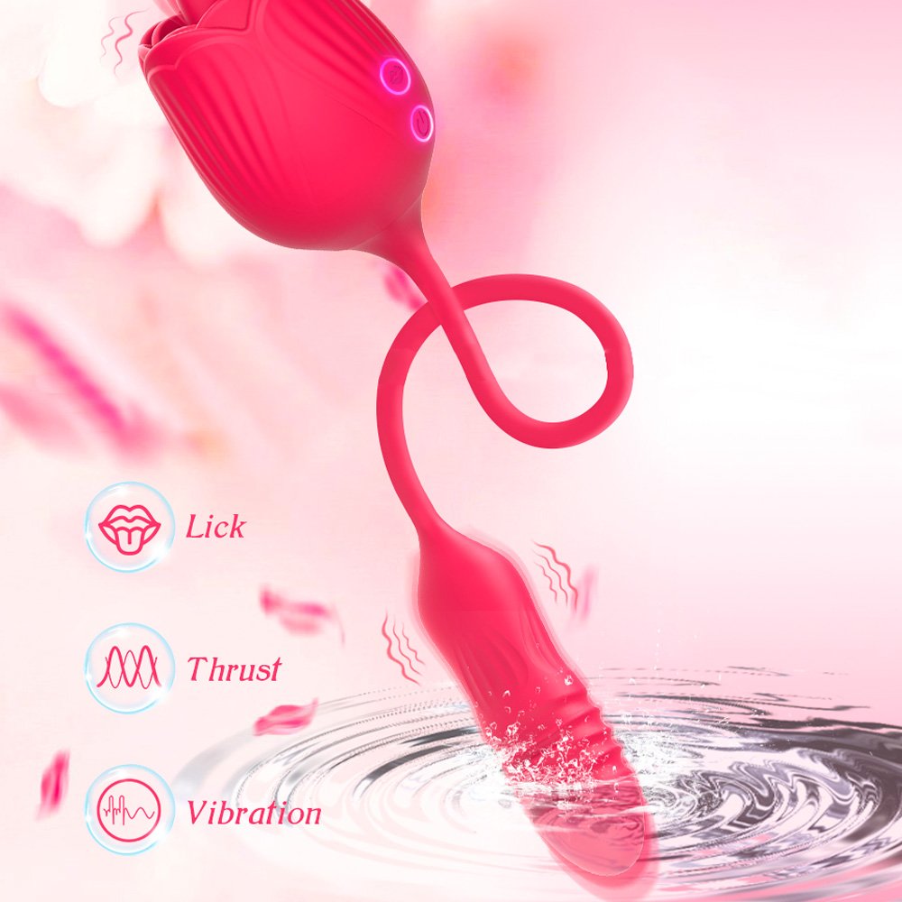 Rose or flower Tongue vibrator for women 