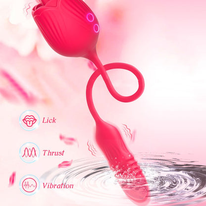 Rose or flower Tongue vibrator for women 