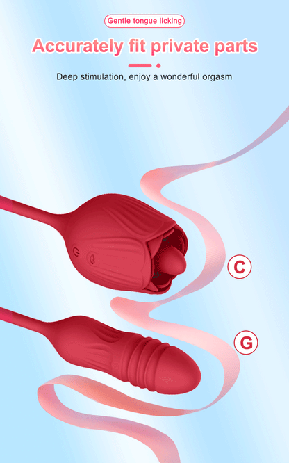 Rose or flower Tongue vibrator for women 