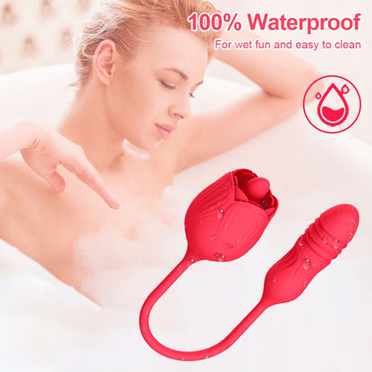 Rose or flower Tongue vibrator for women 