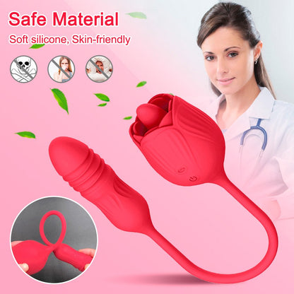 Rose or flower Tongue vibrator for women 