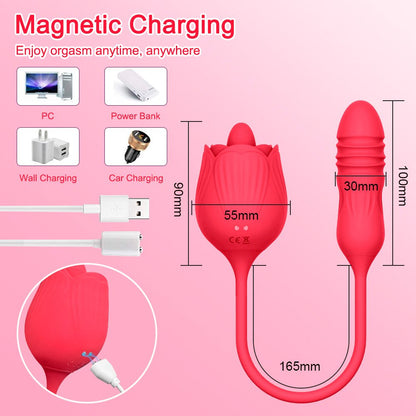 Rose or flower Tongue vibrator for women 