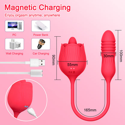Rose or flower Tongue vibrator for women 