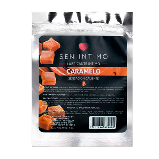 lubricante sen intimo sachet caramelo